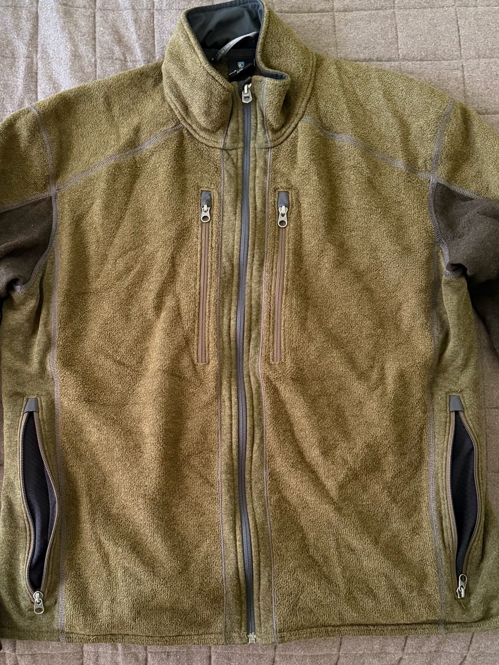 Kuhl Olive Green Lightweight Fleece Jacket